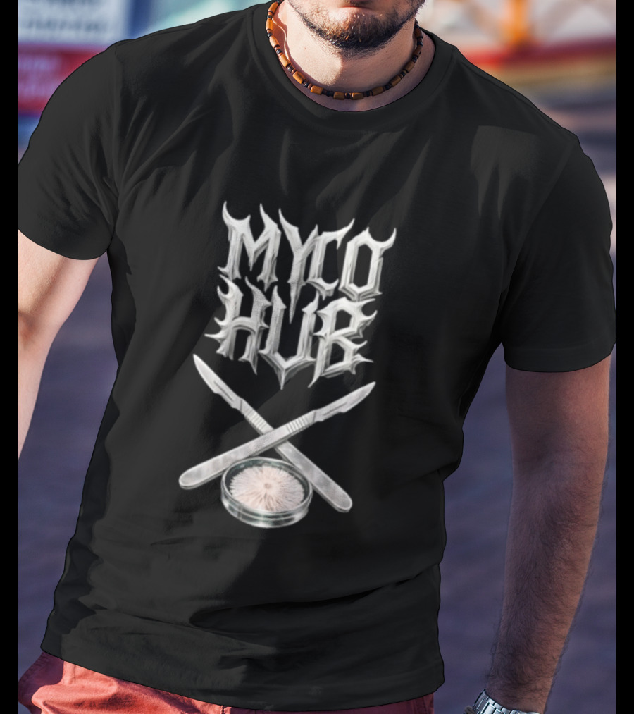 MYCO HUB Scalpel And Petri Dish Symbol Science T-Shirt