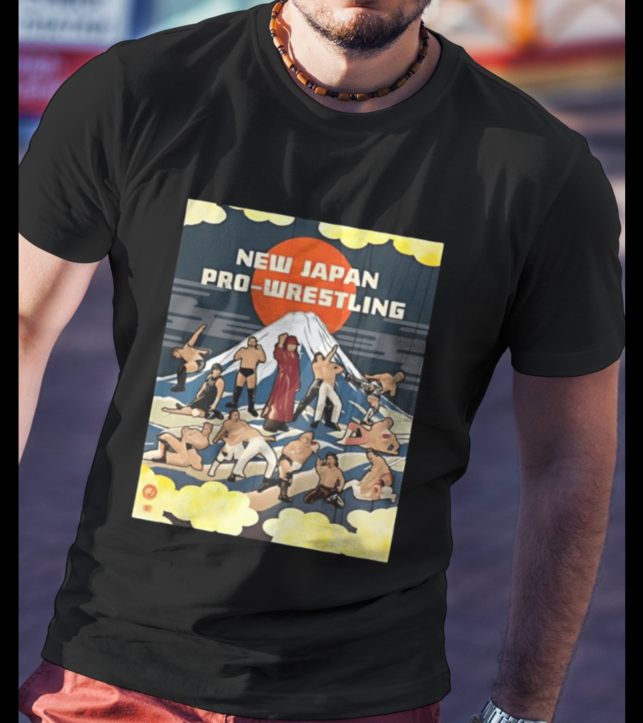 New Japan Pro Wrestling Wrestlers Mount Fuji T-Shirt