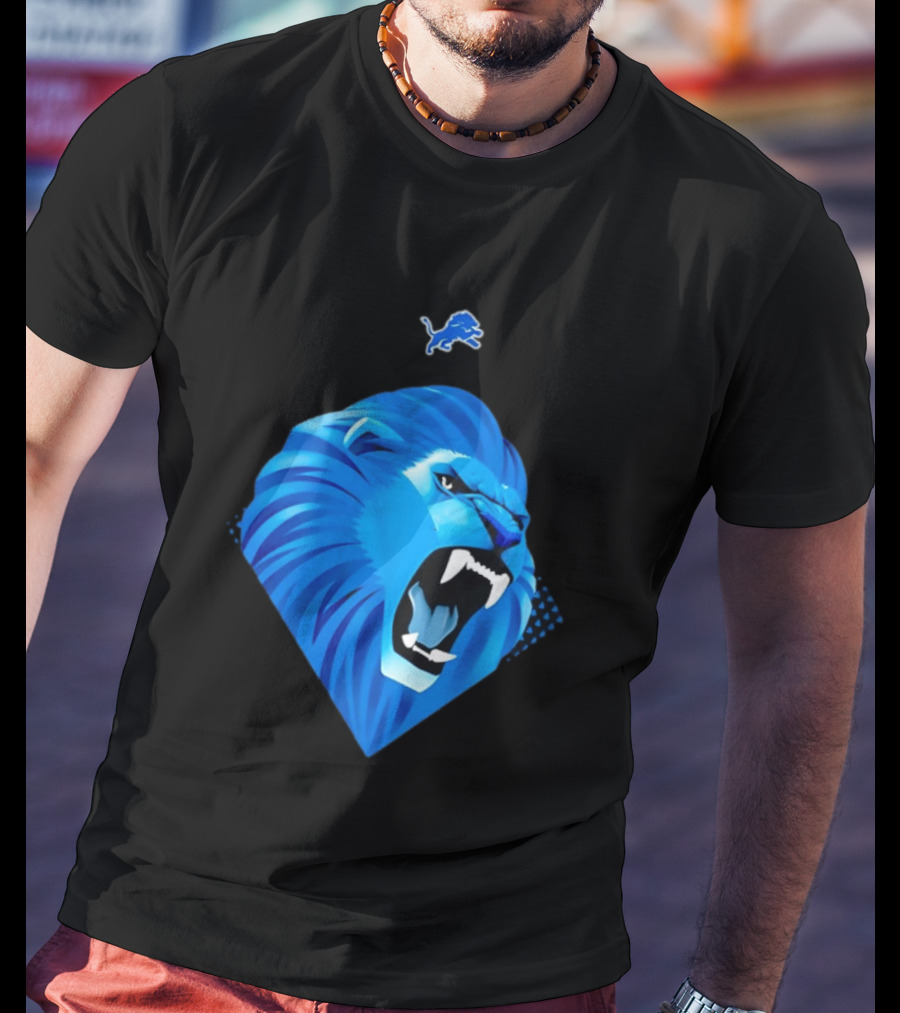 Team Youth Detroit Lions Roaring Blue Lion T-Shirt