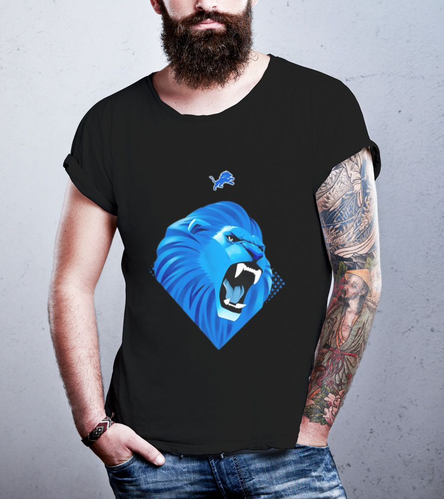 Team Youth Detroit Lions Roaring Blue Lion T-Shirt