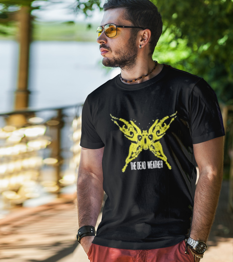 The Dead Weather Bone Butterfly Yellow Wings T-Shirt