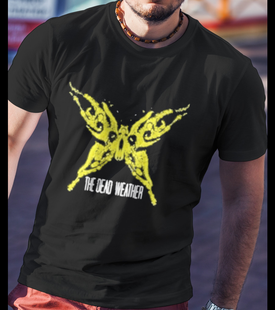 The Dead Weather Bone Butterfly Yellow Wings T-Shirt