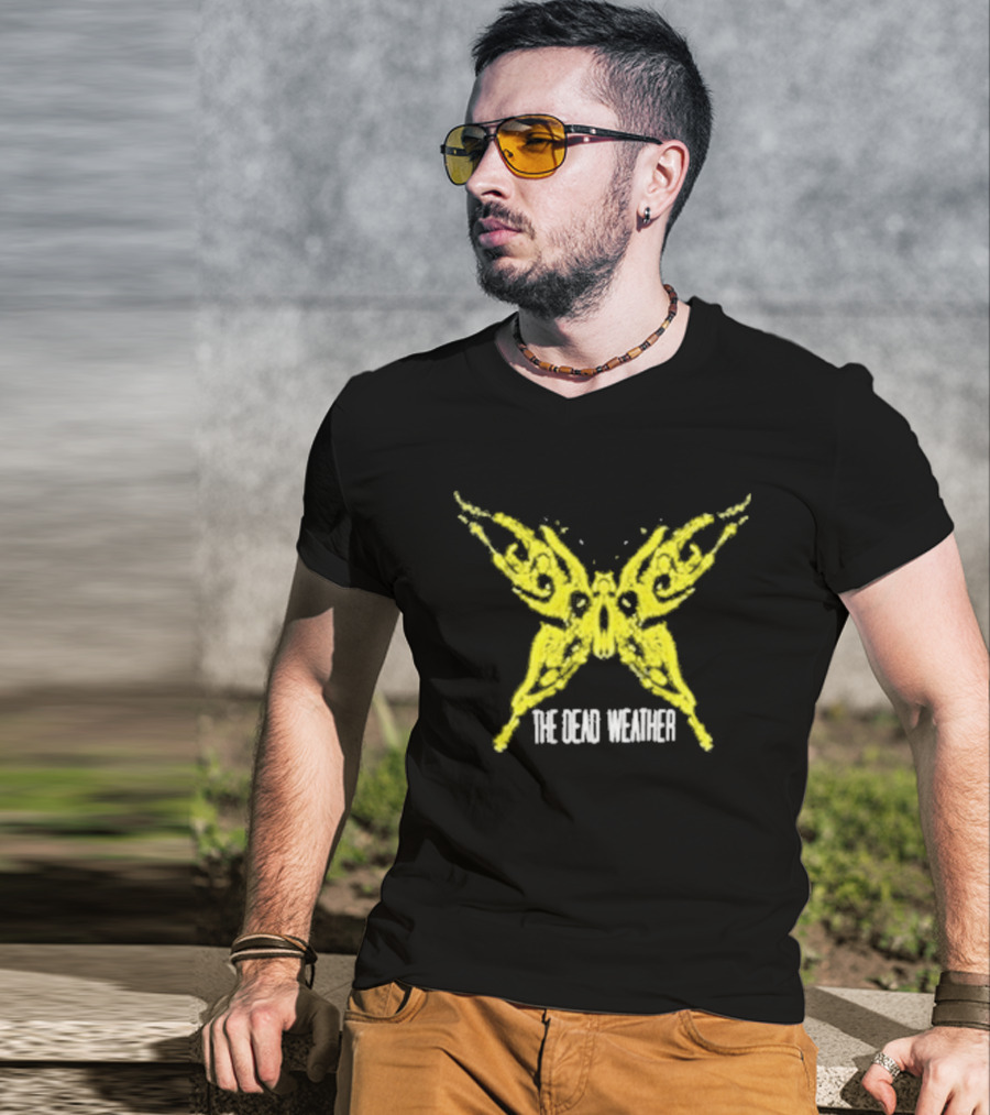 The Dead Weather Bone Butterfly Yellow Wings T-Shirt