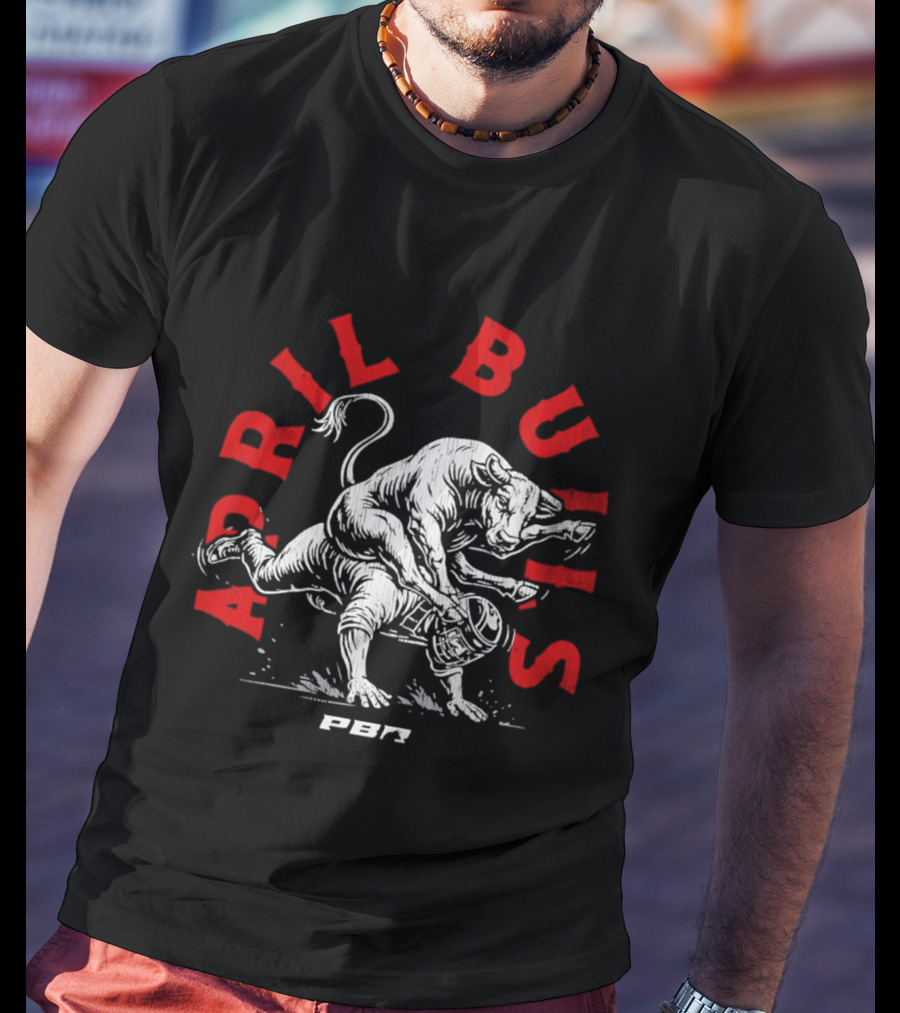 PBR April Bulls Riding Professional Bull Riders T-Shirt