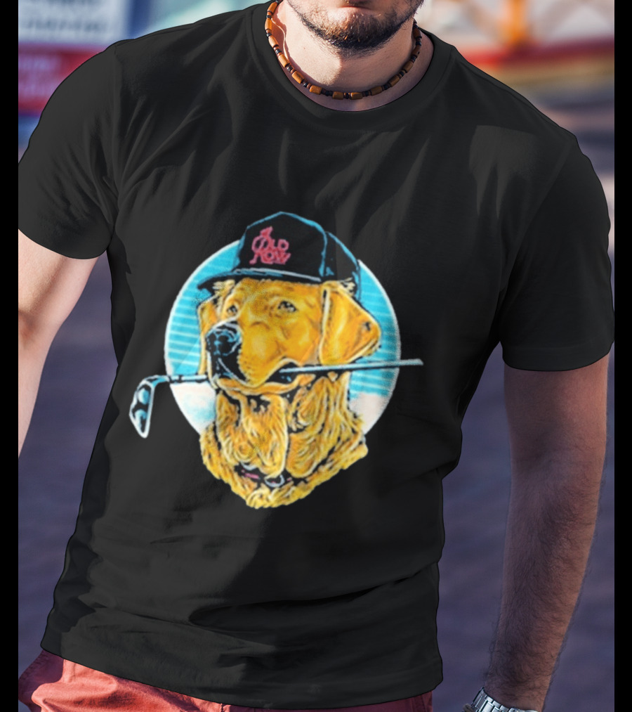 Old Row The Good Boys Golf Club Golden Retriever With Golf Club In Mouth T-Shirt