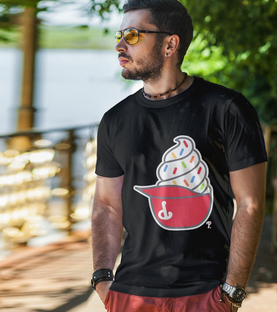 Philadelphia Phillies Ice Cream Hat With Sprinkles T-Shirt