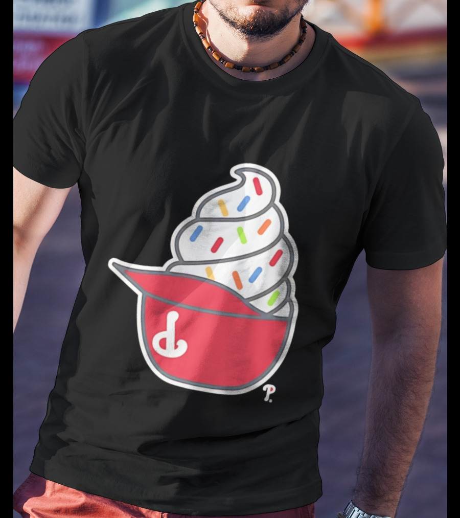 Philadelphia Phillies Ice Cream Hat With Sprinkles T-Shirt