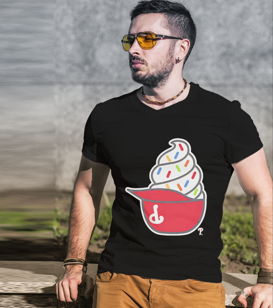 Philadelphia Phillies Ice Cream Hat With Sprinkles T-Shirt
