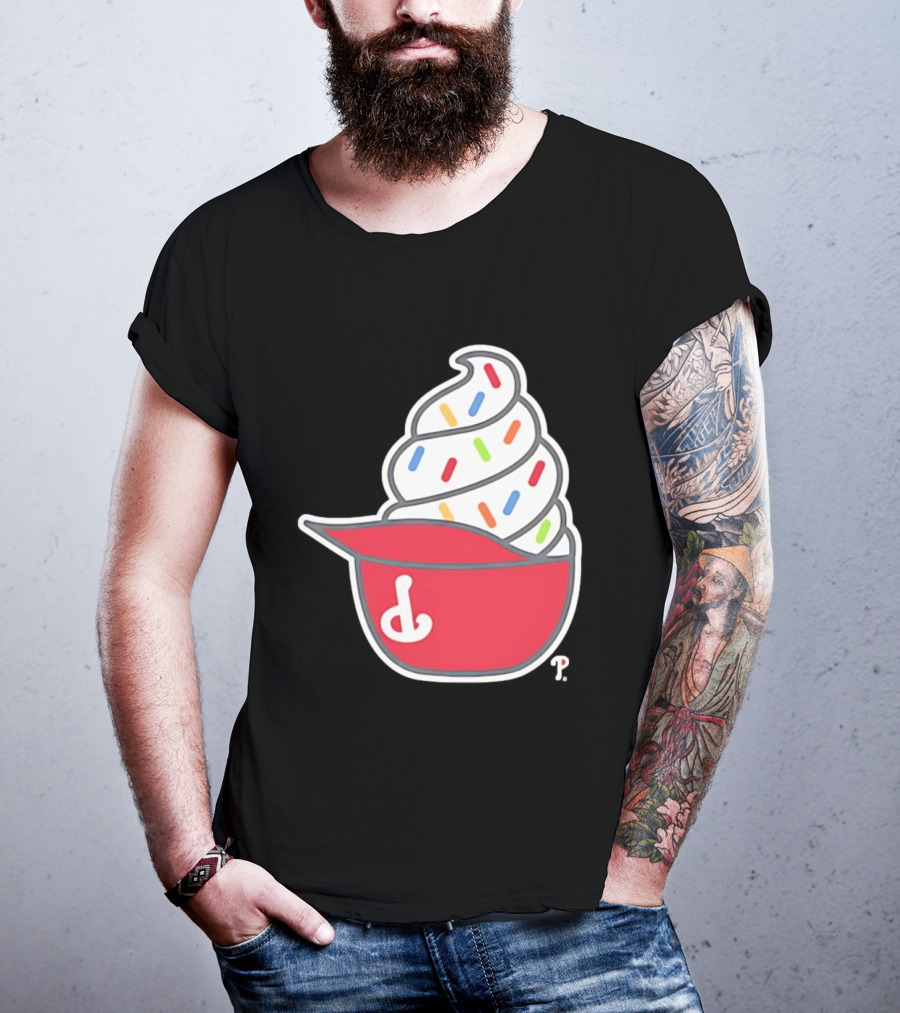 Philadelphia Phillies Ice Cream Hat With Sprinkles T-Shirt