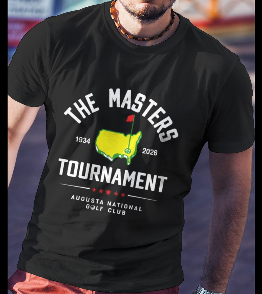 The Masters Tournament Augusta National Golf Club 1934 2026 Iconic Yellow Flag Map T-Shirt