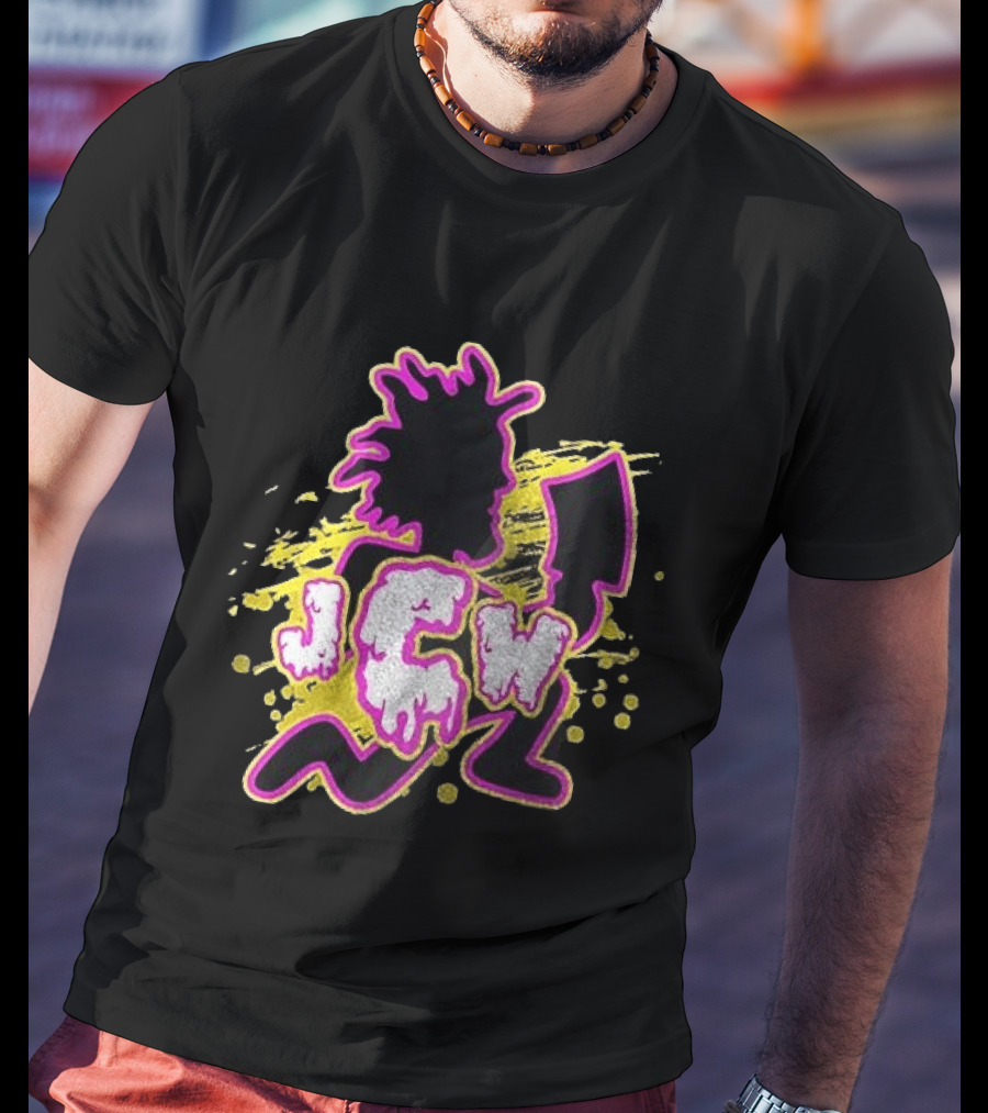JCW Dani Mo Dino Myte Wrestler Iconic Wrestling Splatter T-Shirt