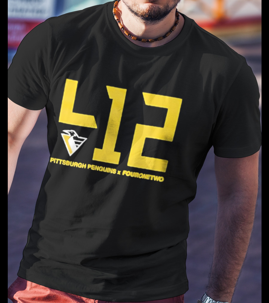 Pittsburgh Penguins 412 Fouronetwo Yellow Number T-Shirt