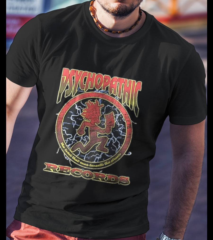 Psychopathic Records Lightning Hatchet Man Circle Seal T-Shirt