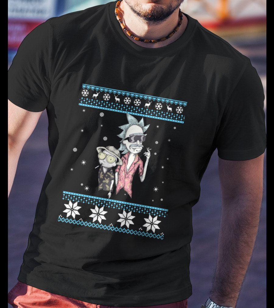 Rick And Morty Fear And Loathing In Schwift Christmas Sweater Holiday T-Shirt