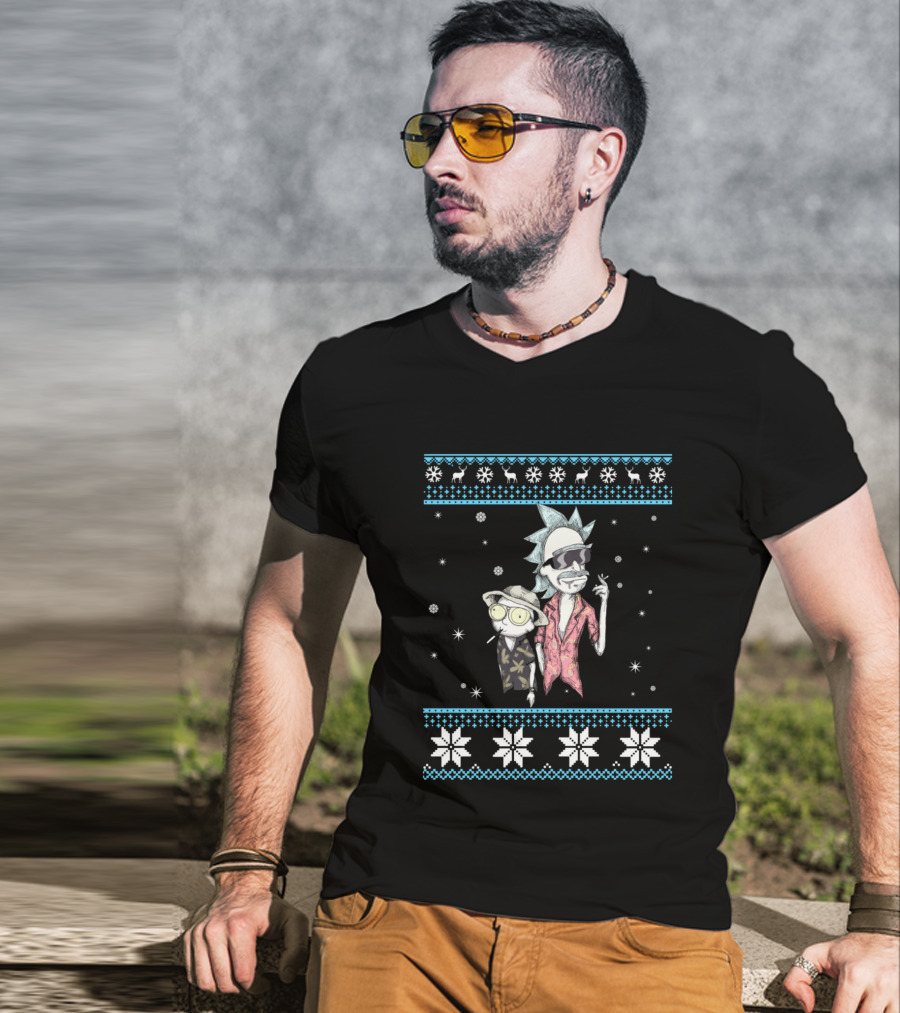 Rick And Morty Fear And Loathing In Schwift Christmas Sweater Holiday T-Shirt