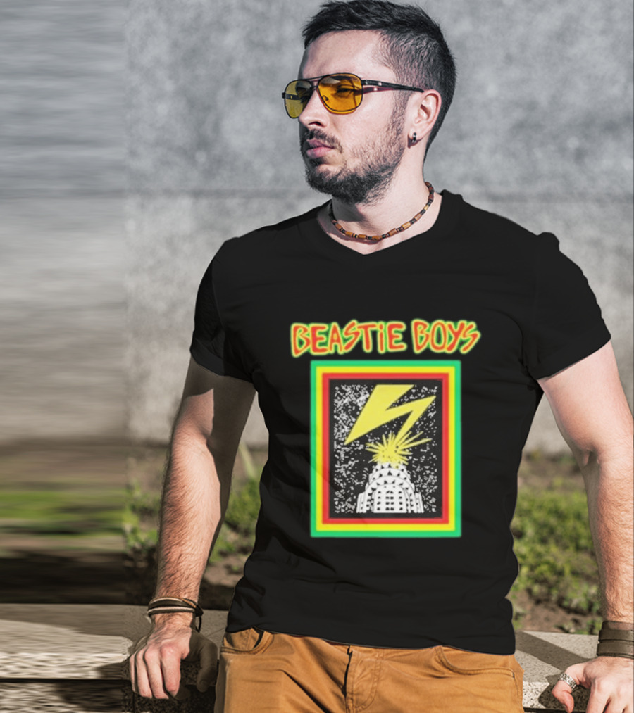 Beastie Boys Lightning Bolt Burst Skyline T-Shirt