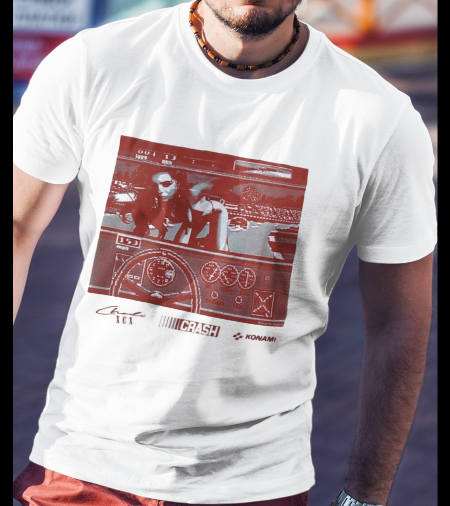 Charli XCX Konami Retro Video Game Racer Speed Aesthetic T-Shirt