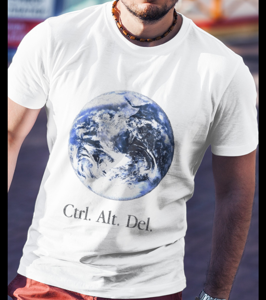 Earth Ctrl Alt Del Retro Computing Humor T-Shirt