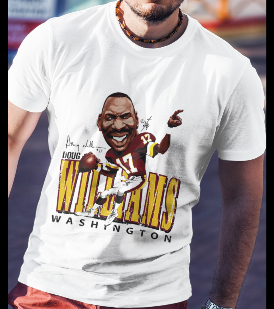 Doug Williams Washington Redskins Bruce Stark Collection Caricature Series 17 Football T-Shirt