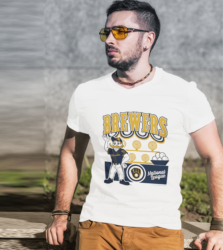 Milwaukee Brewers National League 2026 Step Back Up T-Shirt