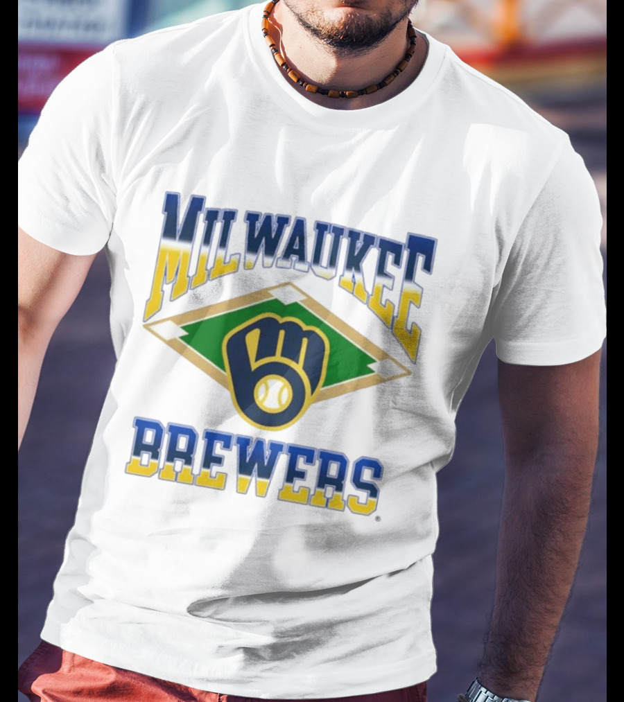 Milwaukee Brewers MLB Baseball Diamond Retro Team T-Shirt