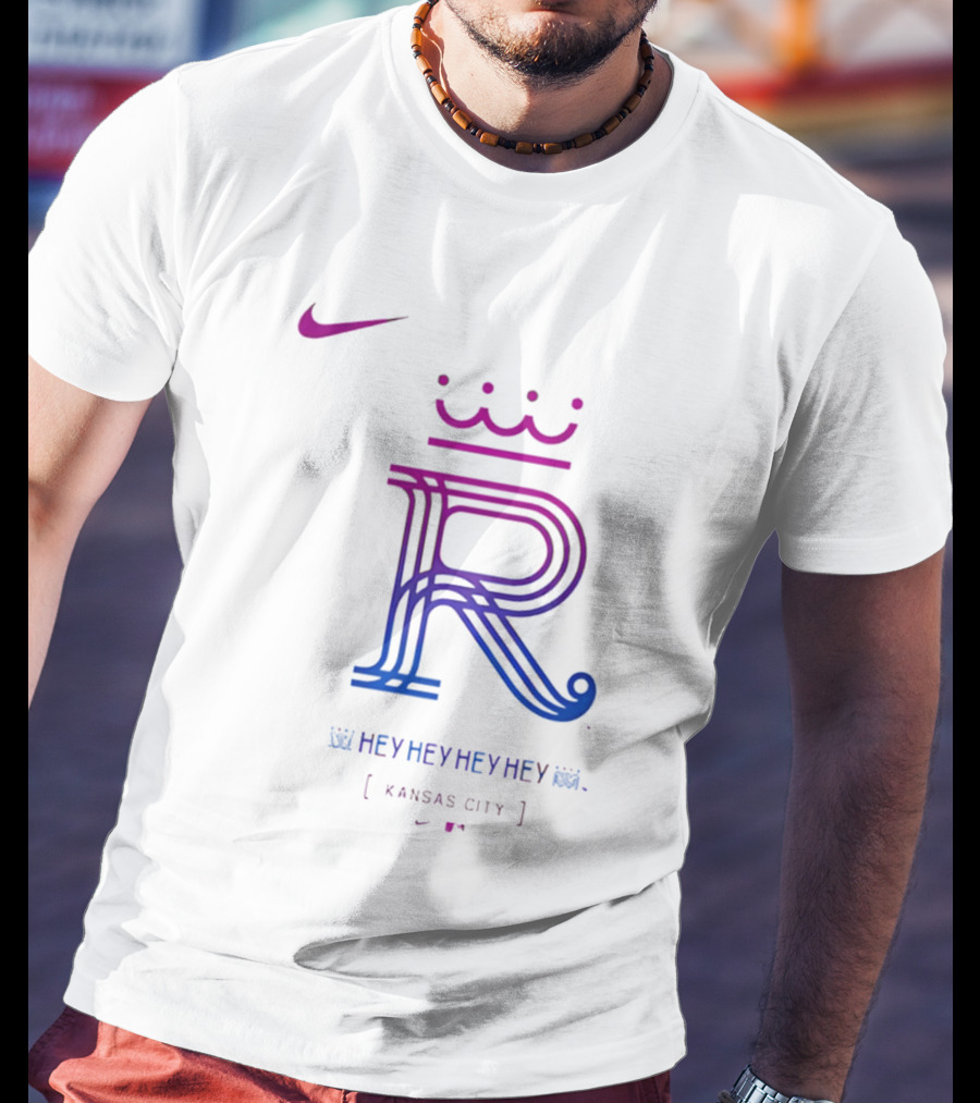 Kansas City Royals 2026 City Connect Hey Hey Hey Nike Royals Large T-Shirt