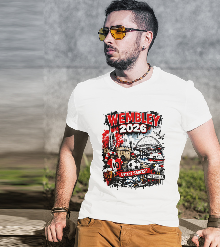 Southampton Football Wembley 2026 Up The Saints Fan Celebration T-Shirt