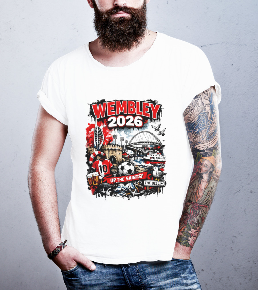 Southampton Football Wembley 2026 Up The Saints Fan Celebration T-Shirt