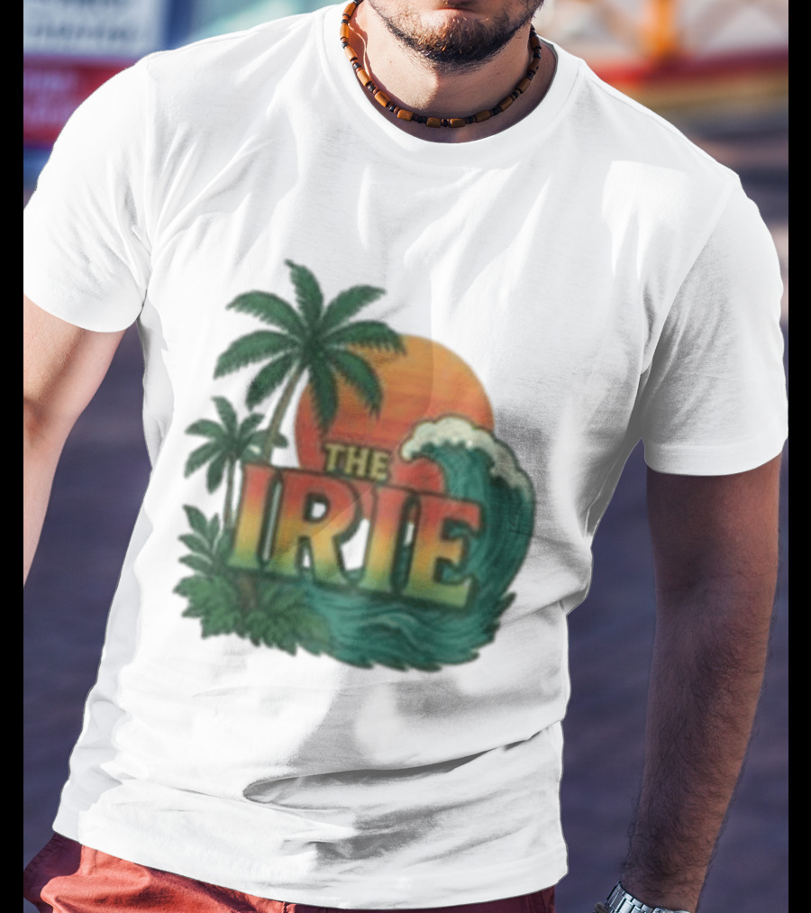 Tropical Palm Trees Sunset Wave Irie T-Shirt