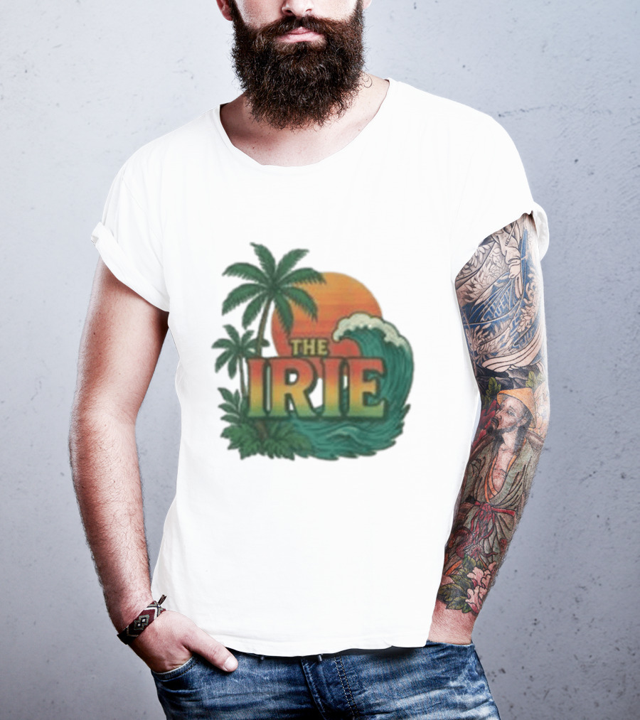 Tropical Palm Trees Sunset Wave Irie T-Shirt
