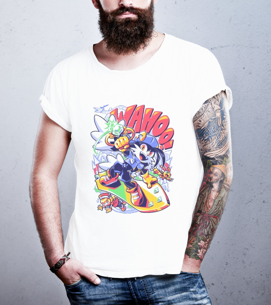 Fangamer Klonoa Wahoo Vintage Style Snowboarding Adventure T-Shirt