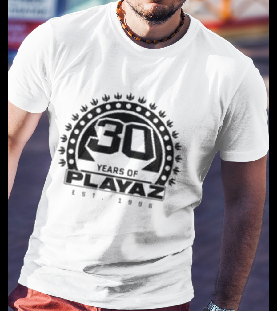 Playaz 30 Years Anniversary Est 1996 Celebration Plaque T-Shirt