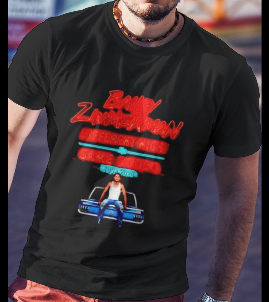 Bailey Zimmerman Different Night Same Rodeo Tour 2026 T-Shirt