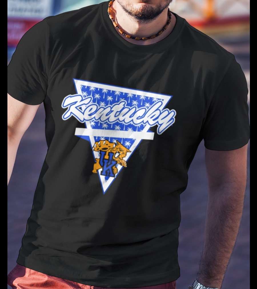 Kentucky Wildcats Palm Tree Triangle Vintage Vibe T-Shirt