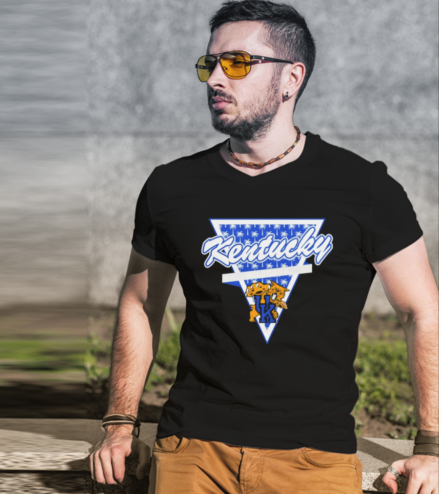 Kentucky Wildcats Palm Tree Triangle Vintage Vibe T-Shirt