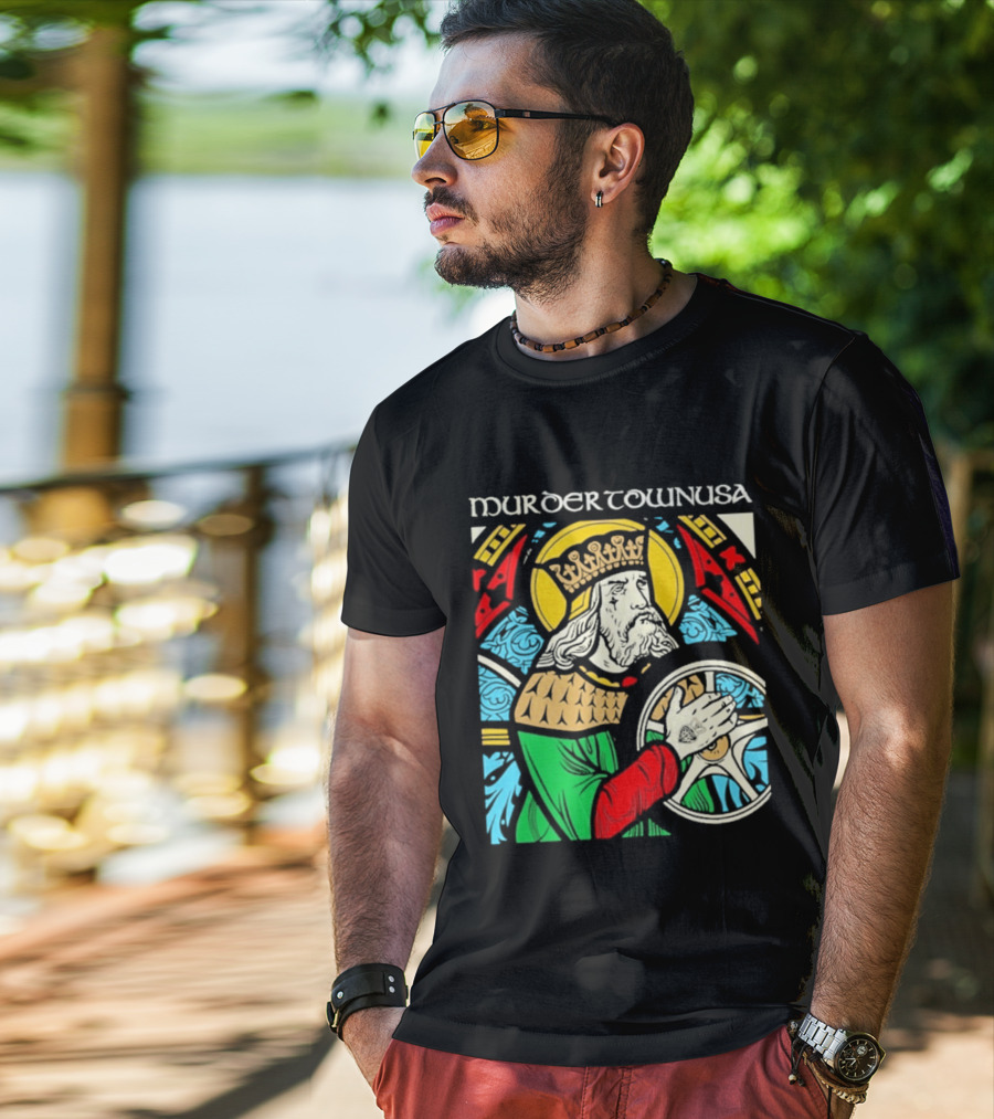 Murder Town Usa Biker Boru King Icon Medieval T-Shirt