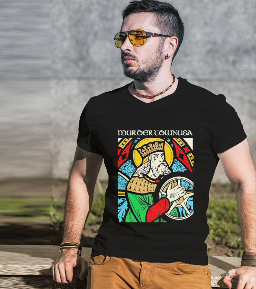 Murder Town Usa Biker Boru King Icon Medieval T-Shirt