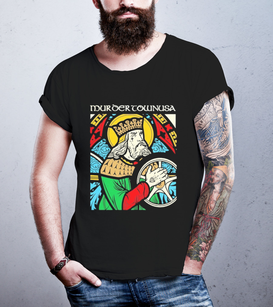 Murder Town Usa Biker Boru King Icon Medieval T-Shirt