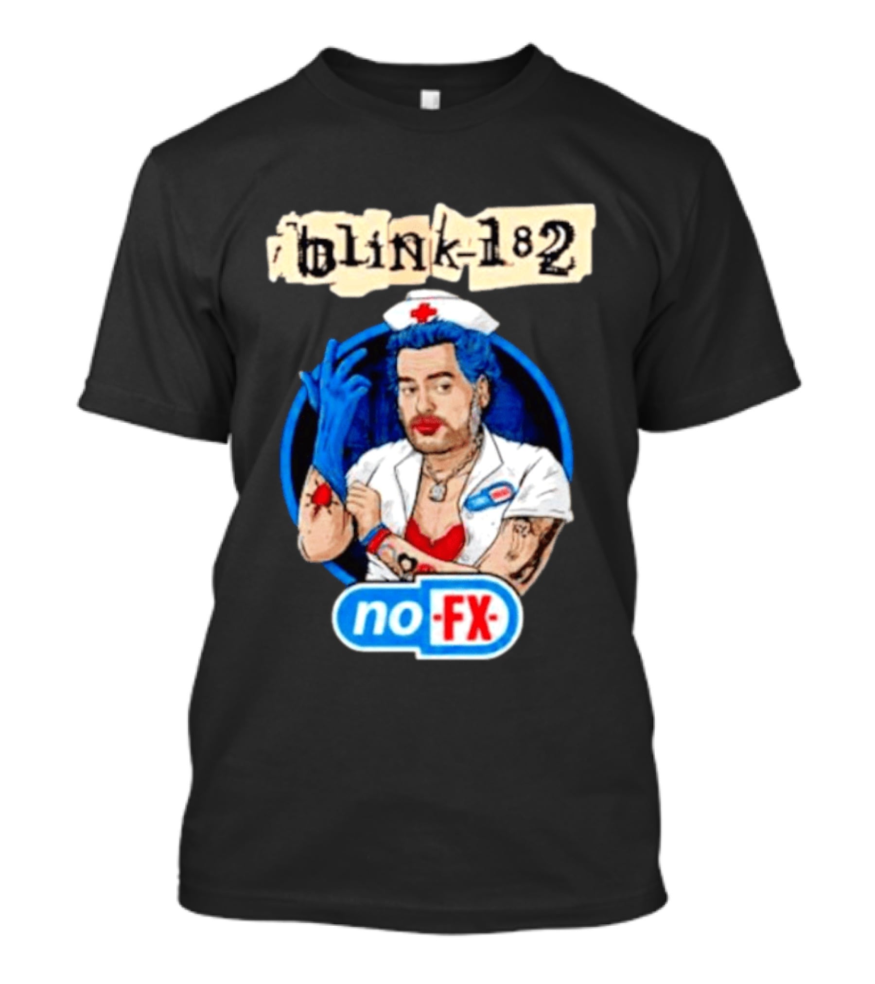 Blink 182 NoFX Collaboration San Diego Nurse T-Shirt