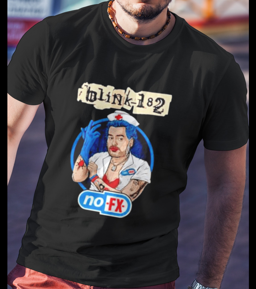 Blink 182 NoFX Collaboration San Diego Nurse T-Shirt