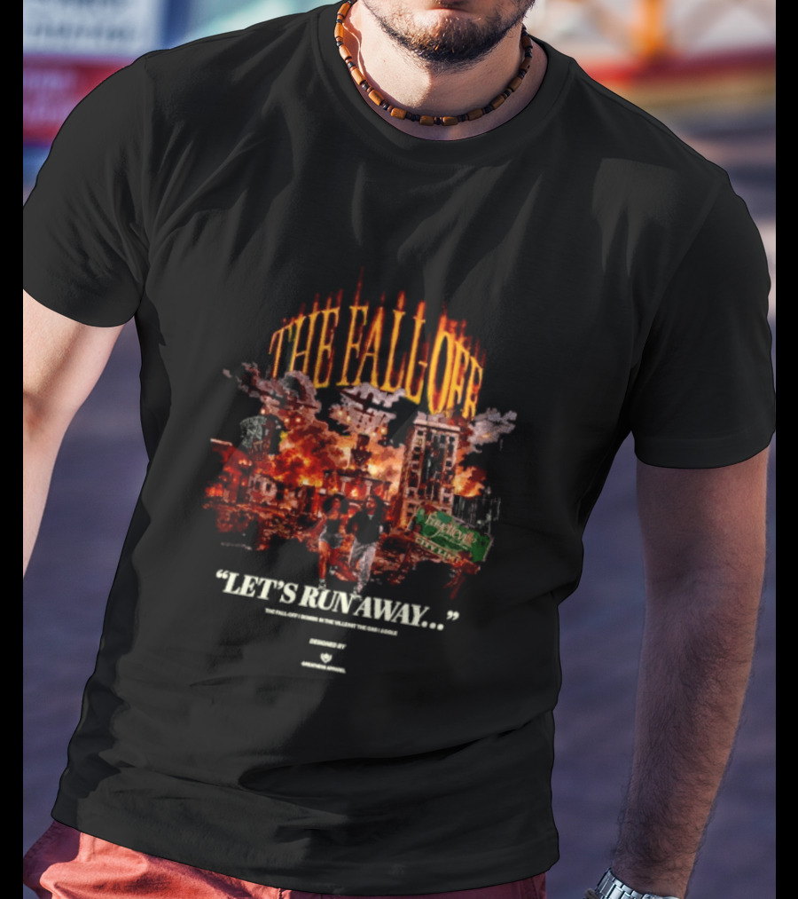 The Fall Off Let's Run Away Apocalyptic City Scene T-Shirt