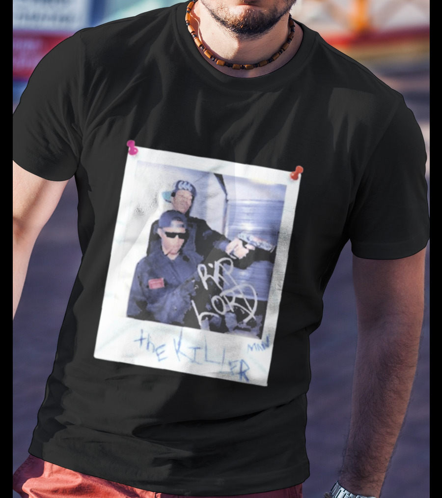 Three 6 Mafia RIP Lord The Killer MIN With Graffiti Style Polaroid T-Shirt