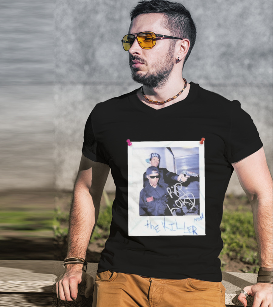 Three 6 Mafia RIP Lord The Killer MIN With Graffiti Style Polaroid T-Shirt