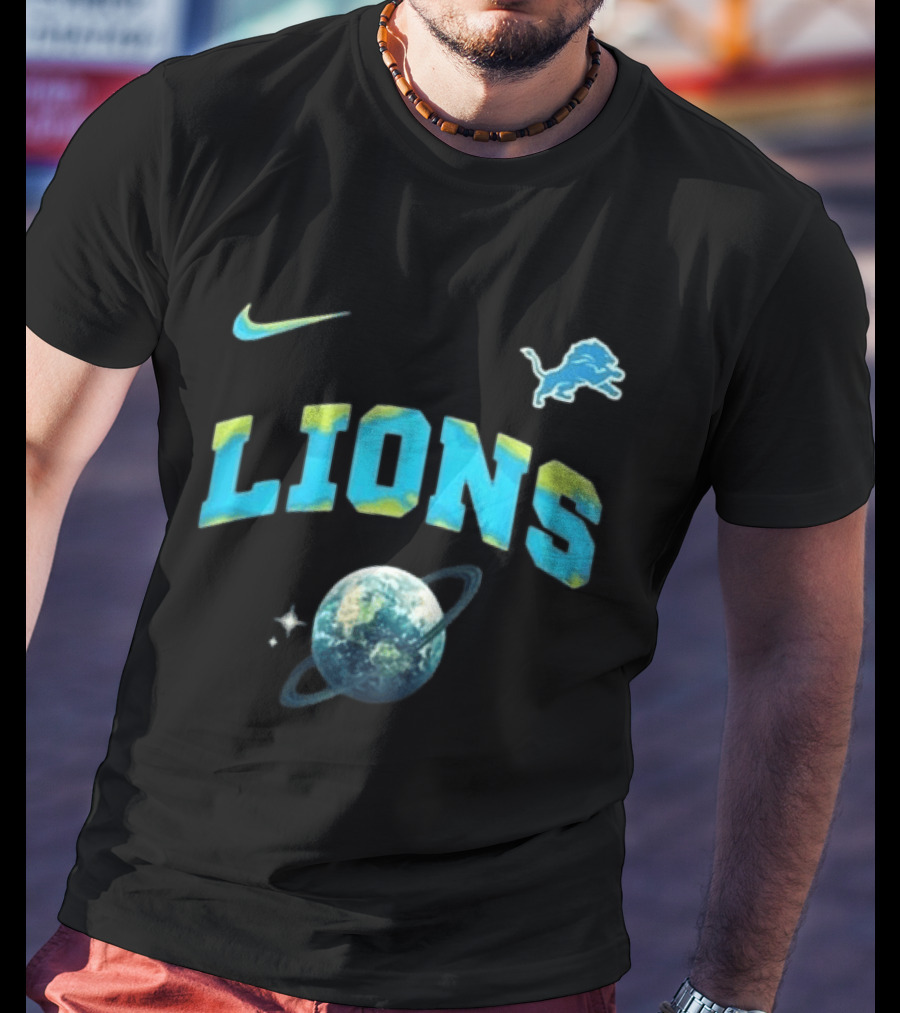 Detroit Lions Earth Day 2026 Nike Planetary T-Shirt