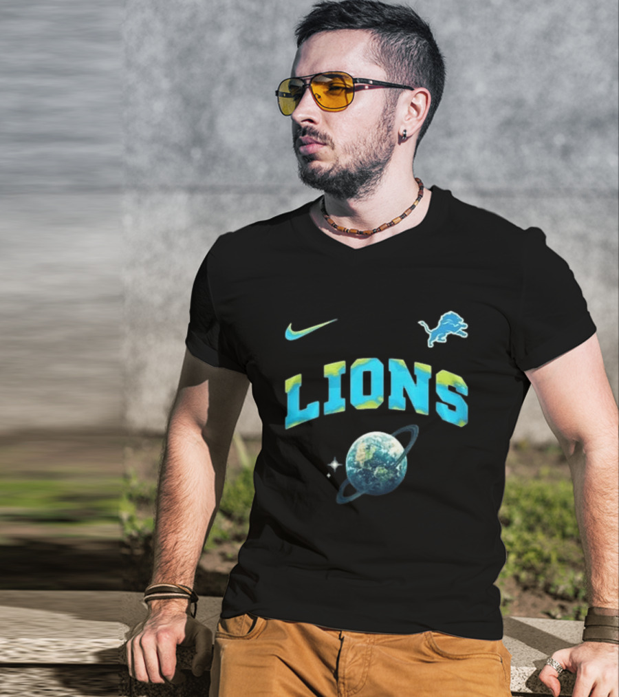 Detroit Lions Earth Day 2026 Nike Planetary T-Shirt