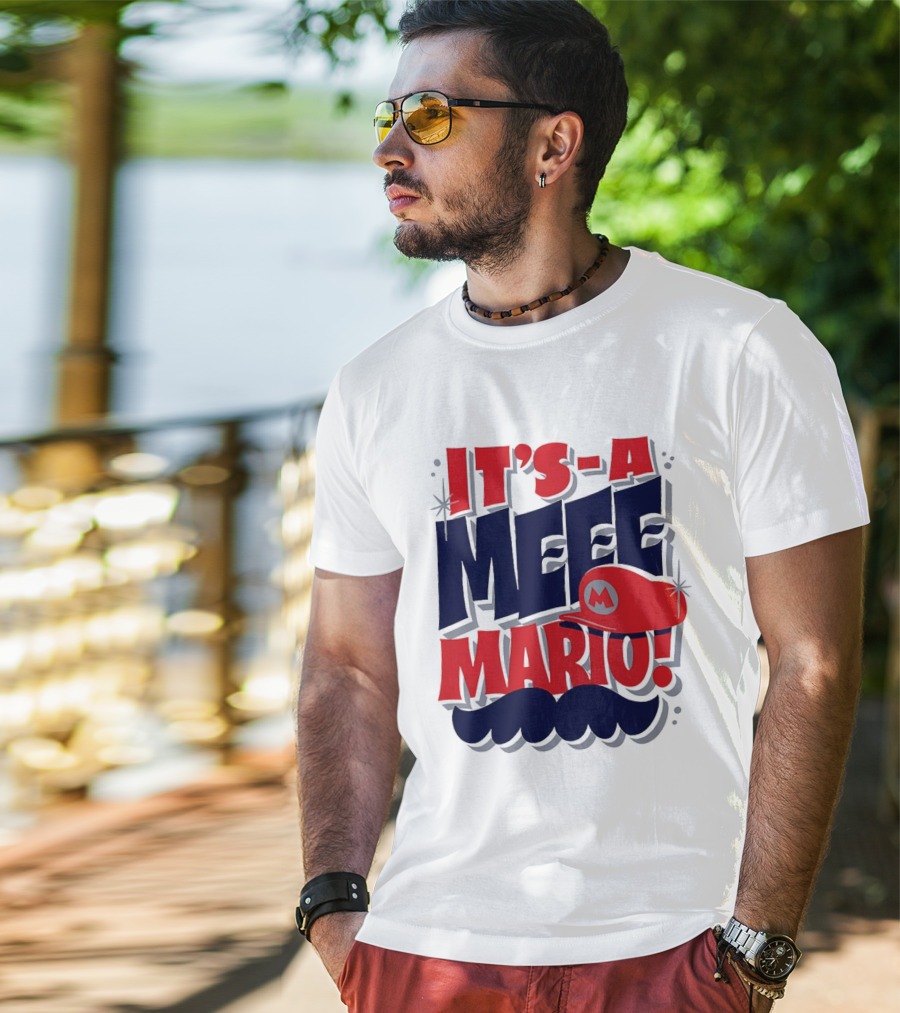 It's A Meee Mario M Moustache Cap T-Shirt