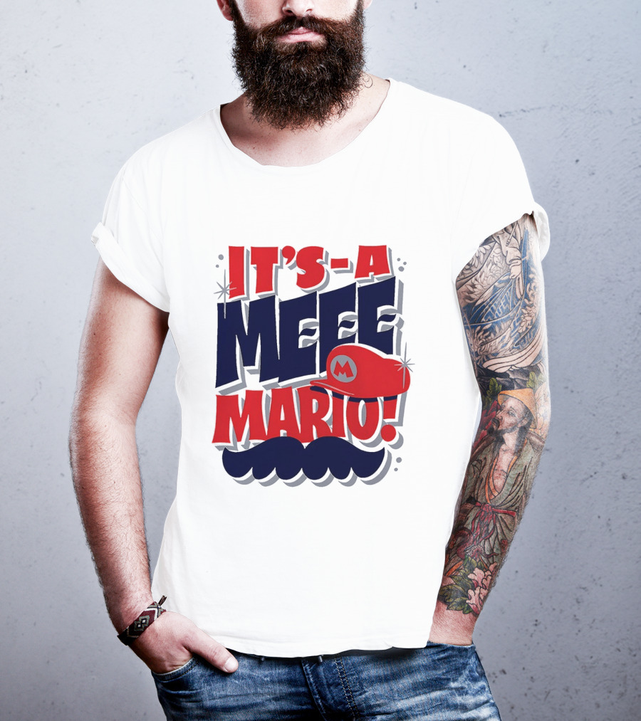 It's A Meee Mario M Moustache Cap T-Shirt