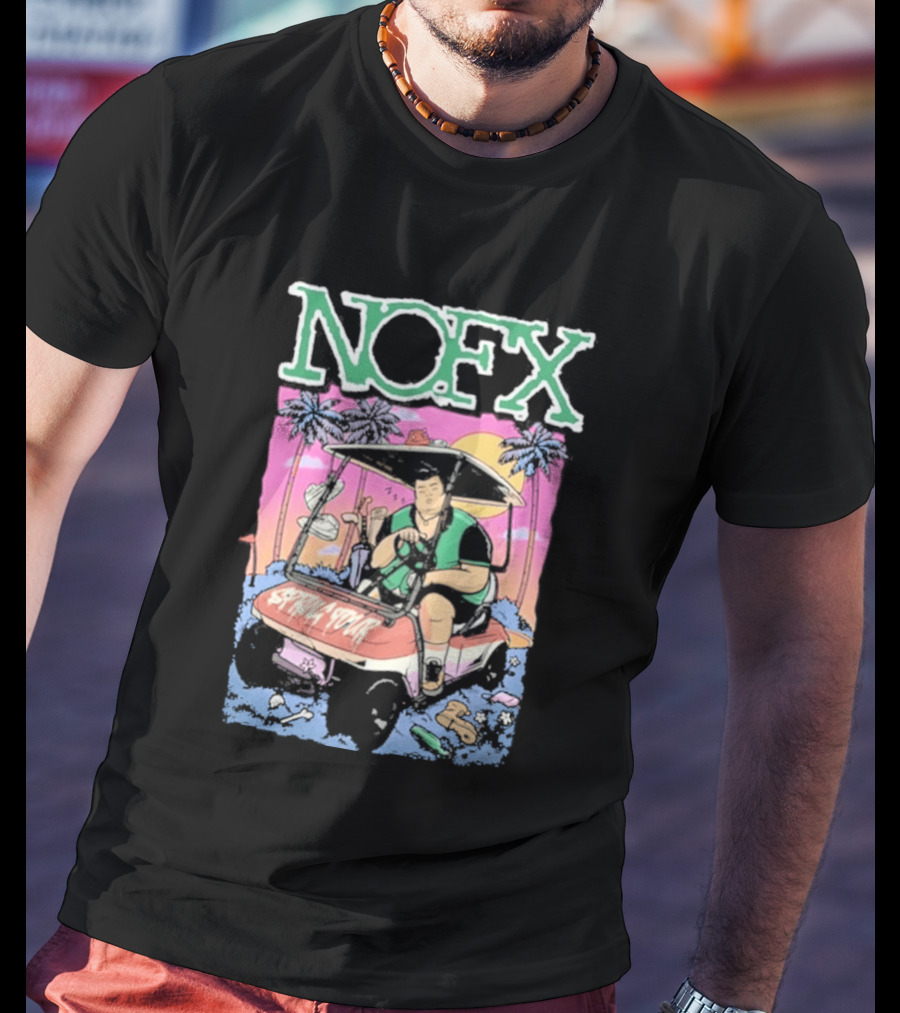 NOFX Mattersville Country Club Punk Rock Album Art Style Golf Cart Scene T-Shirt