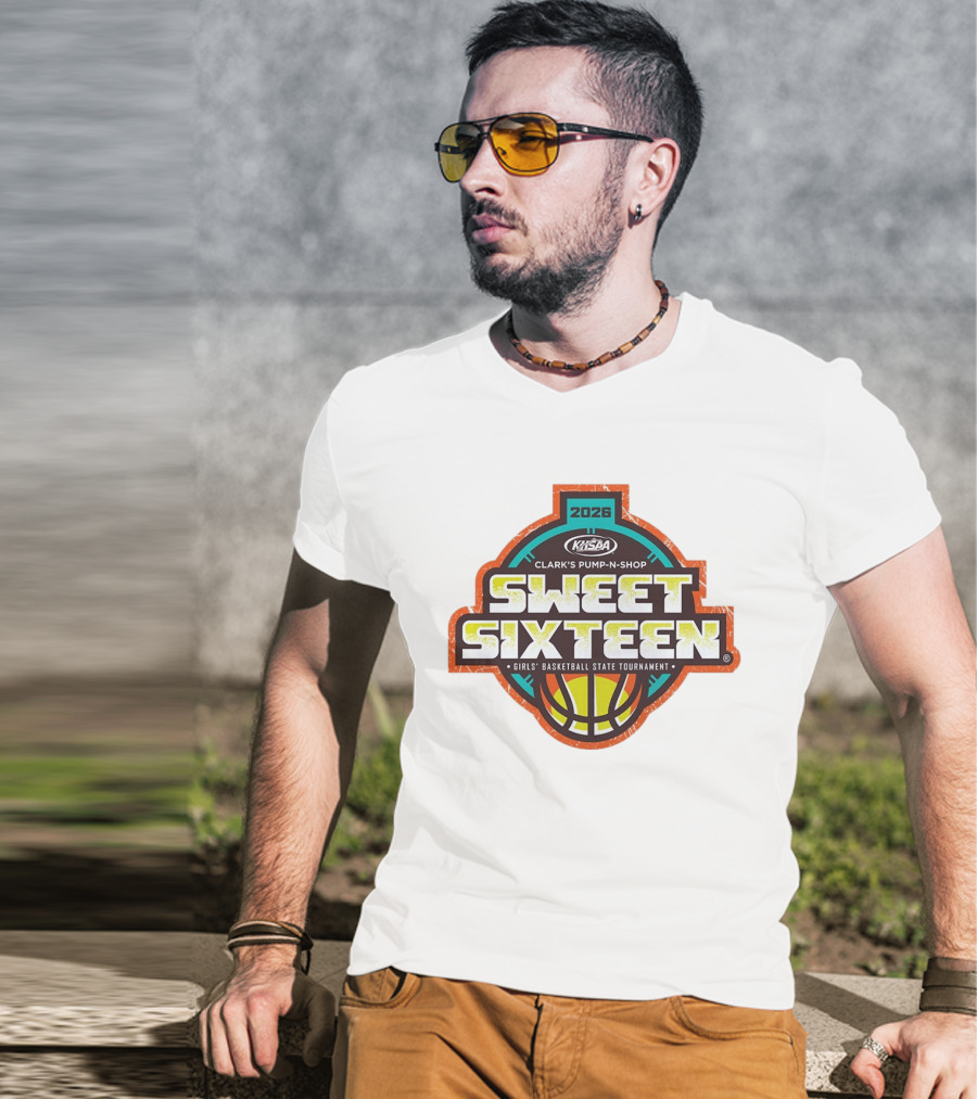 Clark's Pump N Shop Sweet Sixteen 2026 KHSAA Girls Basketball State Tournament T-Shirt