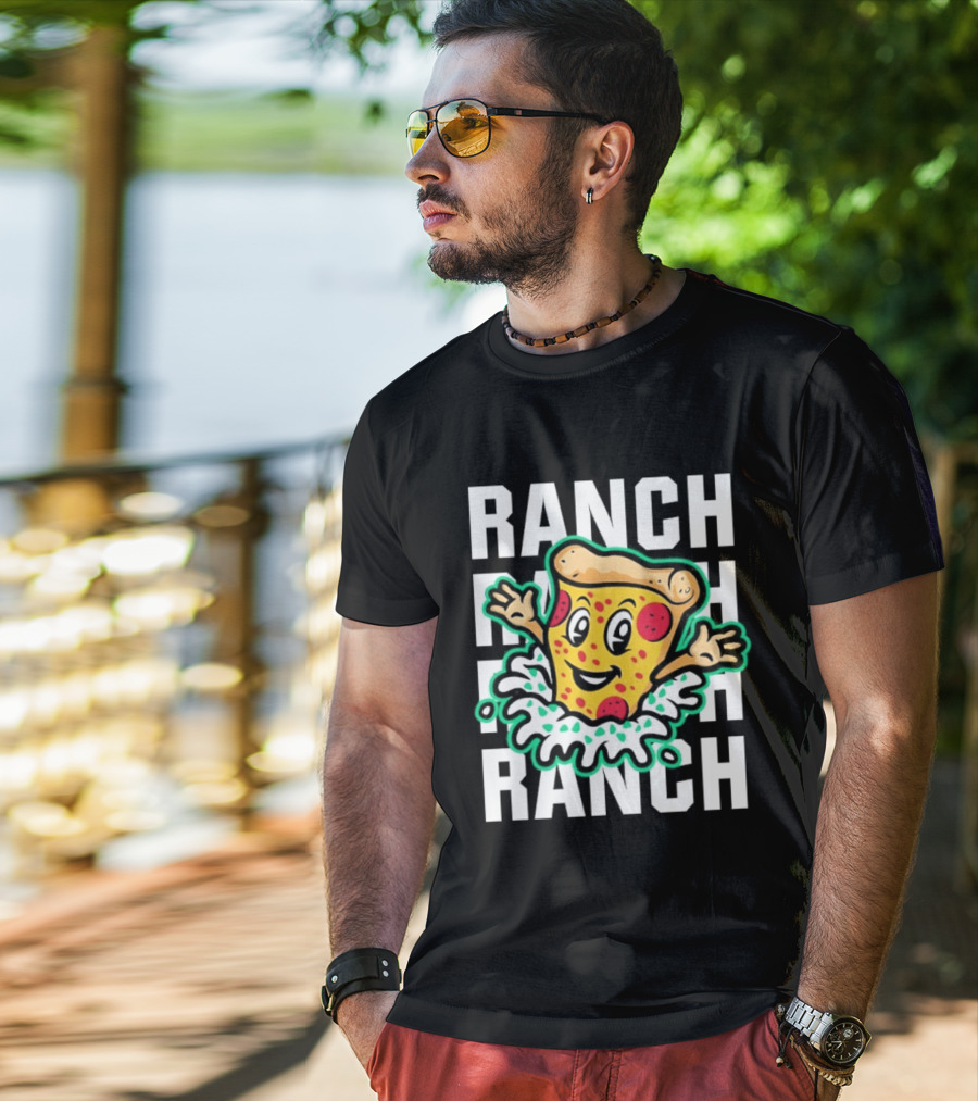 Tulsa Ranch Dippers Pizza With Ranch Splash T-Shirt